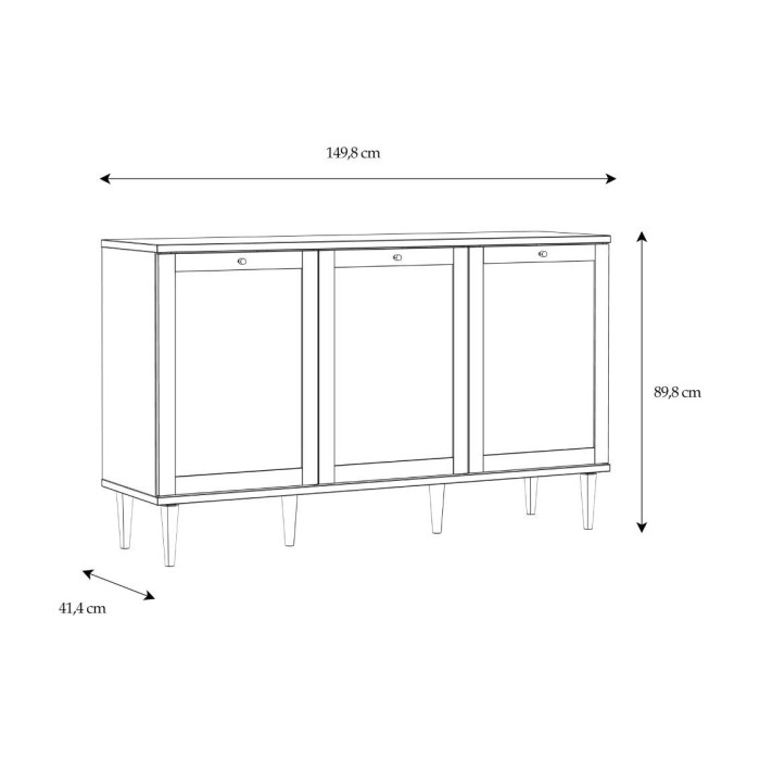 Mueble aparador de ratán DEKA
