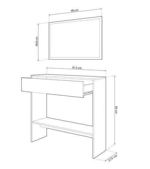 Recibidor con espejo DARCY