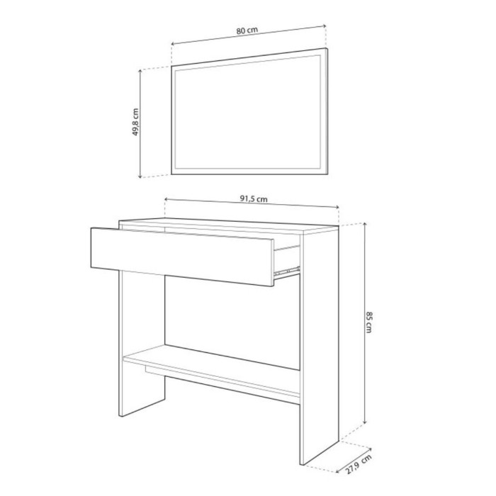 Recibidor con espejo DARCY