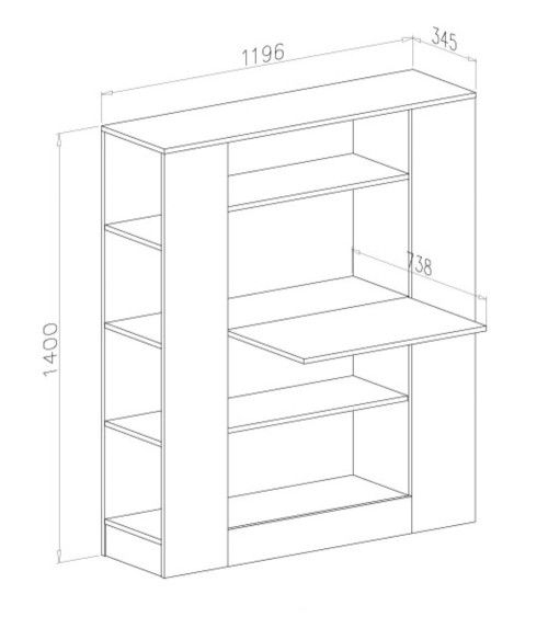 Estantería convertible mesa estudio DARCY