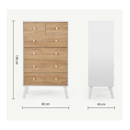 Sinfonier dormitoiro 6 cajones LEAH