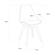 Sillas estilo nórdico baratas, Pack 4 sillas TULIPA - HOME HEAVENLY