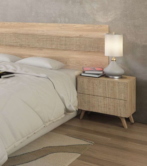 Mesita de noche 2 cajones LOREN