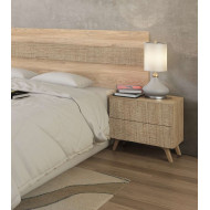 Mesita de noche 2 cajones LOREN
