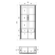 Vitrina doble MARKLE provenzal moderno