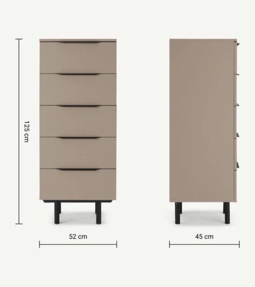 Sinfonier 5 cajones MOCCA