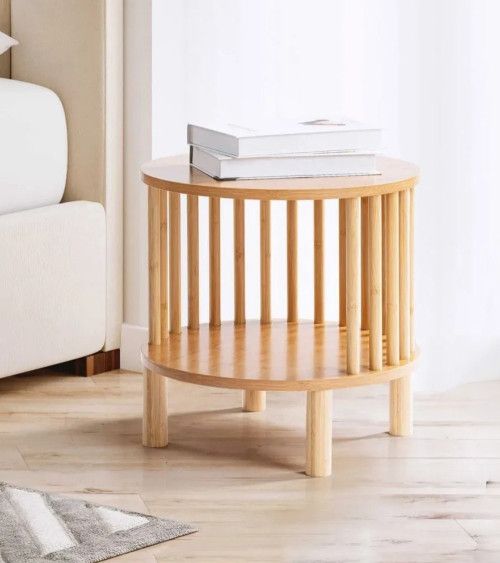 Mesita auxiliar redonda boho BELLARY