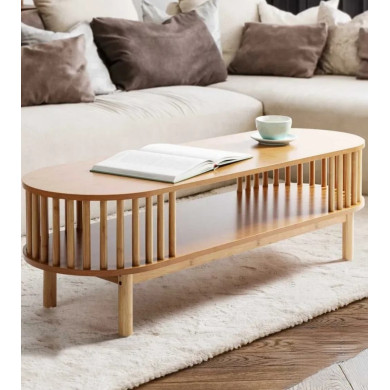 Mesa centro ovalada bambú BELLARY