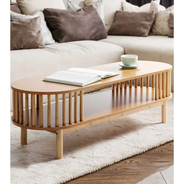 Mesa centro ovalada bambú BELLARY