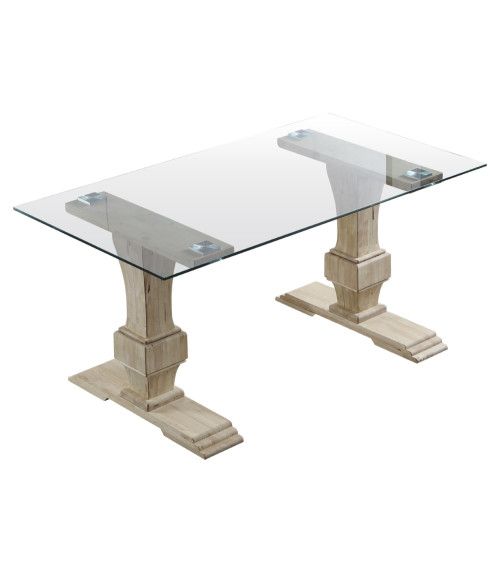 Mesa de comedor de cristal VICTORIA