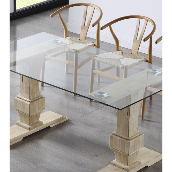 Mesa de comedor de cristal VICTORIA