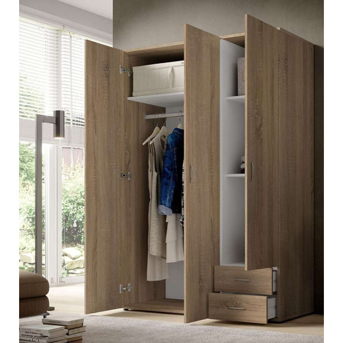 Armario 3 puertas + 2 cajones KALEB