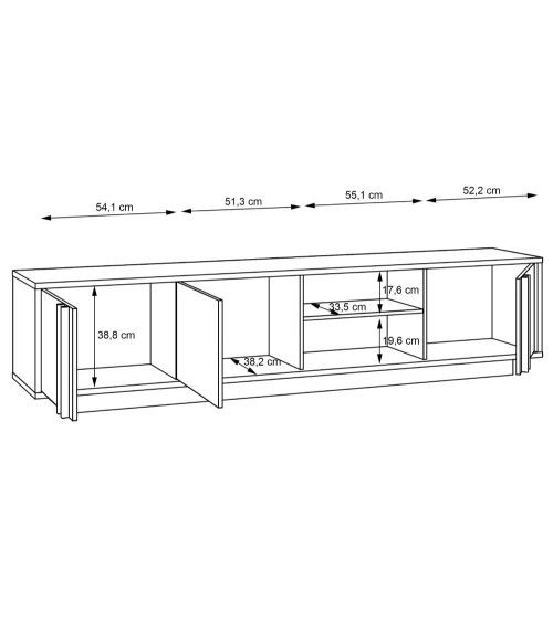 Mueble TV 220 cm SIGRID | Cambia Tus Muebles