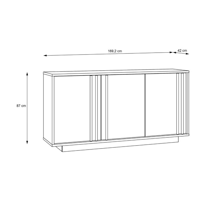 Mueble aparador SIGRID blanco y roble