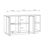 Mueble aparador SIGRID blanco y roble