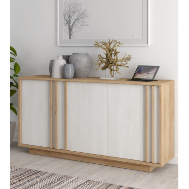 Mueble aparador SIGRID blanco y roble