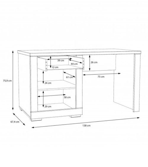 Mesa escritorio blanco SNOW