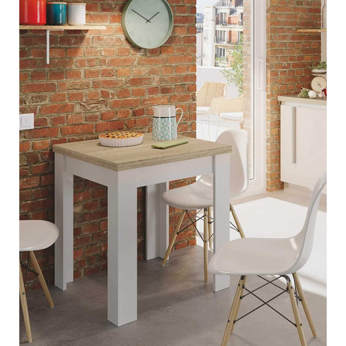 Mesa extensible cuadrada de cocina KATIA