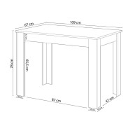 Mesa cocina rectangular 109x67 KATIA