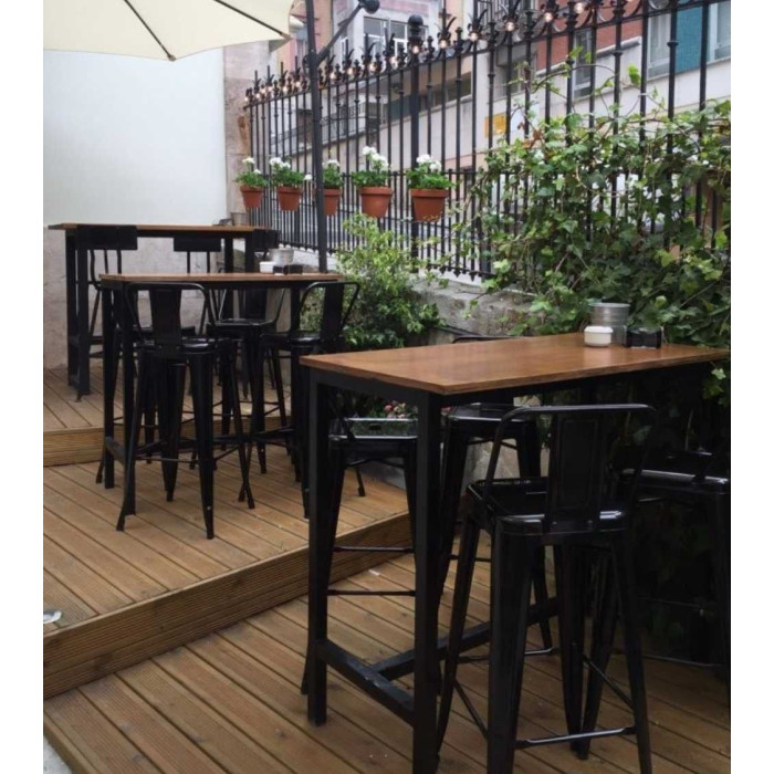 Pack 4 taburetes altos metálicos TOLIX