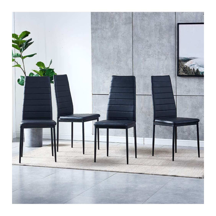 Pack 4 sillas tapizadas LEIDEN