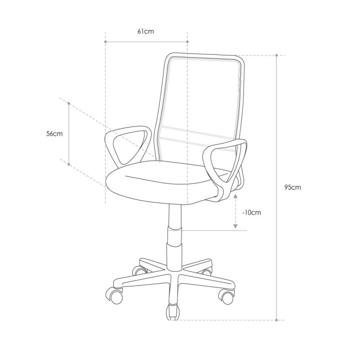 Silla de escritorio tapizada Maya, con tejido 3D