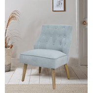 Butaca terciopelo Mary, con patas de madera