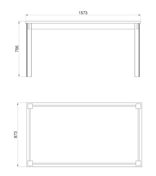 Mesa de comedor 160x90 cm MARKLE