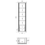 Vitrina alta 1 puerta MARKLE