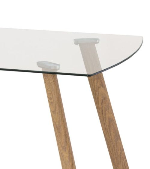 Mesa comedor de cristal REKA 140x80 cm