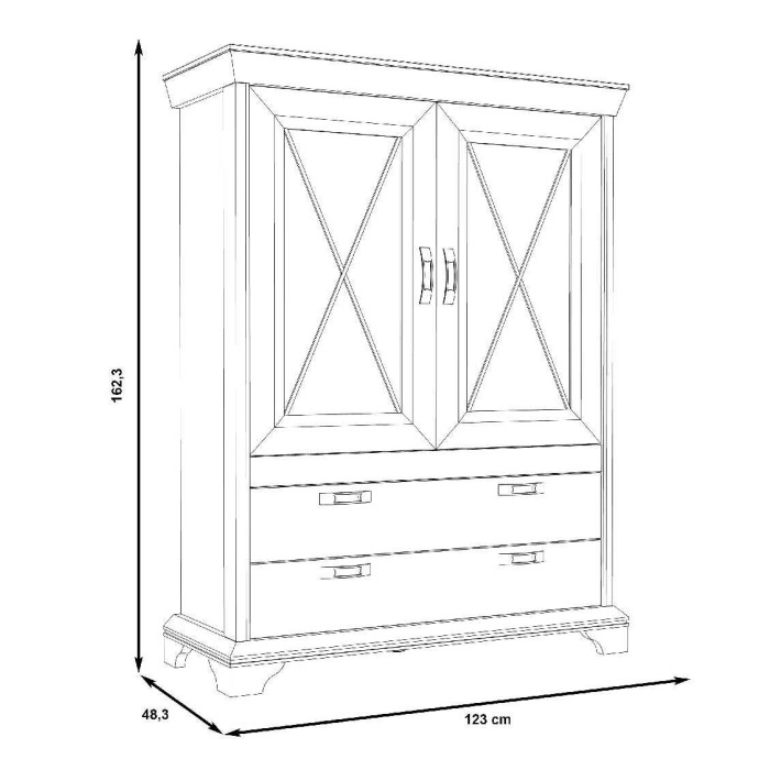 Vitrina doble opaca KAREN