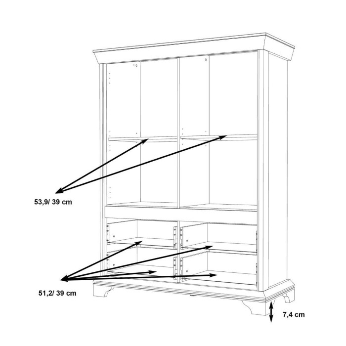 Vitrina doble opaca KAREN
