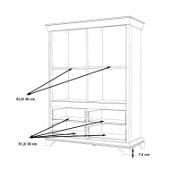 Vitrina doble opaca KAREN