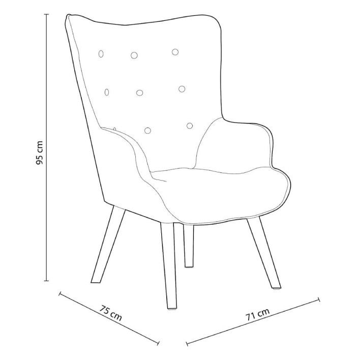 Butaca tapizada DAKOTA