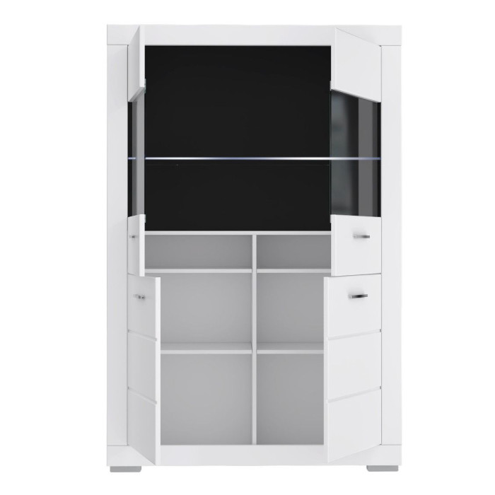 Vitrina de 4 puertas blanca SNOW