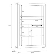 Vitrina de 4 puertas blanca SNOW