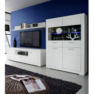 Vitrina de 4 puertas blanca SNOW