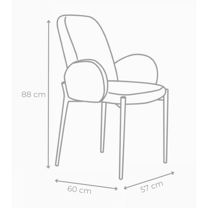 Pack 2 sillas borreguito CHERYL