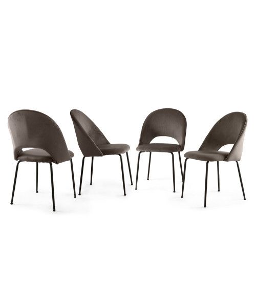 Pack 4 sillas terciopelo CECILE