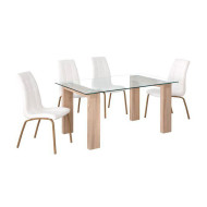 Pack 4 sillas de comedor tapizadas MABEL