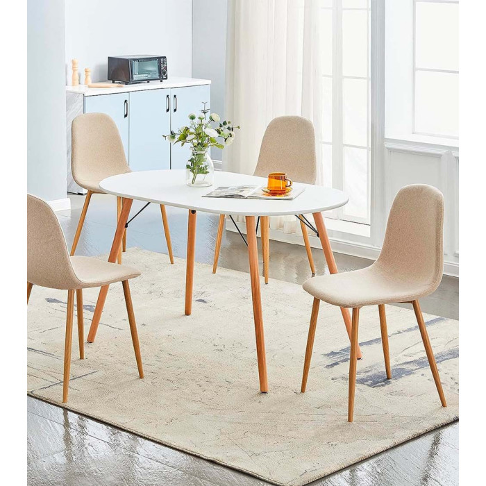 Pack de 4 sillas KOS, estilo nórdico