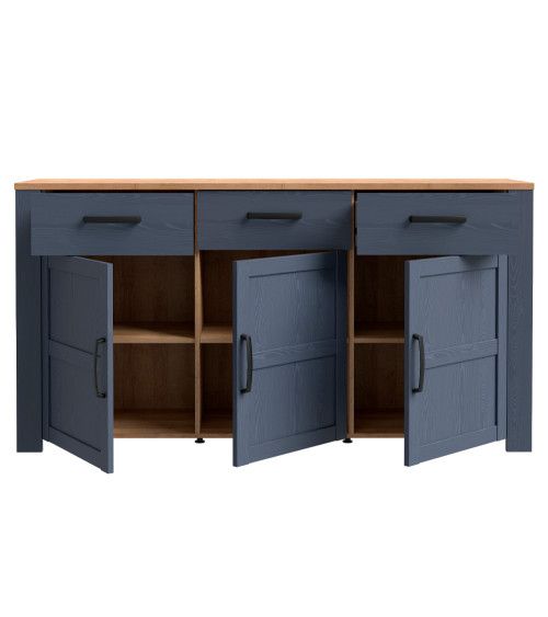 Aparador 3 puertas y 3 cajones ODIN azul marino