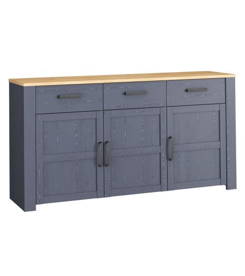 Aparador 3 puertas y 3 cajones ODIN azul marino