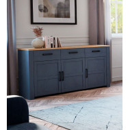 Aparador 3 puertas y 3 cajones ODIN azul marino