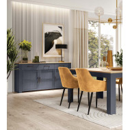 Aparador 3 puertas y 3 cajones ODIN azul marino