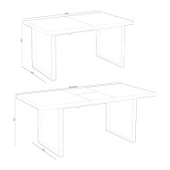 Mesa comedor extensible industrial DAREK