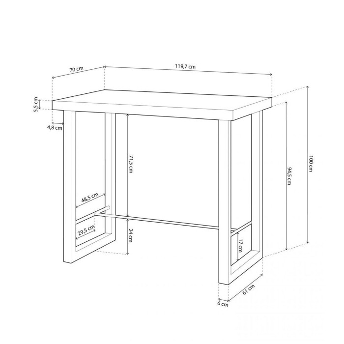 Mesa alta industrial DAREK
