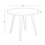 Mesa redonda fija industrial SKADI