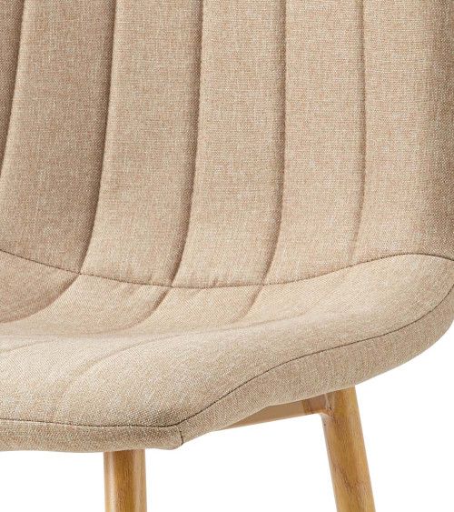 Pack de 4 sillas de comedor tapizadas NADIA