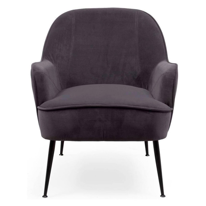 Butaca de terciopelo AMBERES con pata negra o dorada | Cambia Tus Muebles